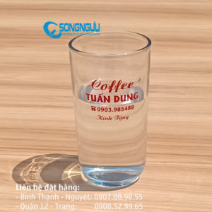 Ly thủy tinh ống trung cao 11.7cm