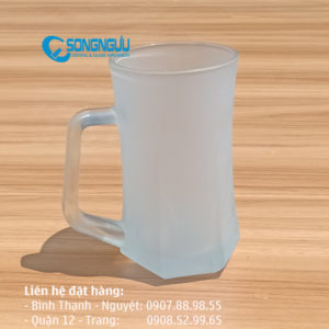 Ly quai bia mờ 370ml, cao 13.7cm