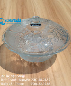 Thố thủy tinh hoa lan