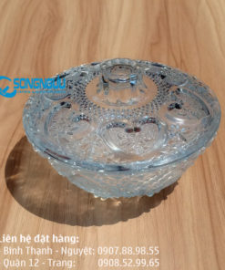 Thố tim thủy tinh 13cm