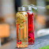 Chai nước thủy tinh dây đen 530ml - Ảnh 2