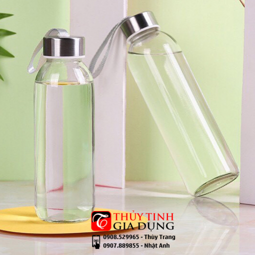 Alternative view of Chai nước thủy tinh nắp nhôm 530ml