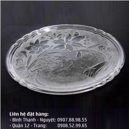 Alternative view of Dĩa thủy tinh hoa lan Indonesia 25.4cm