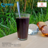 Ly thủy tinh ống Indonesia cao 14cm - Ảnh 2