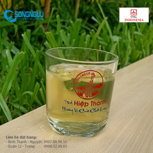 Alternative view of Ly trà đá in logo theo yêu cầu
