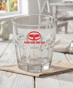Ly thủy tinh sọc in logo làm quà tặng khuyến mãi với dung tích 270ml