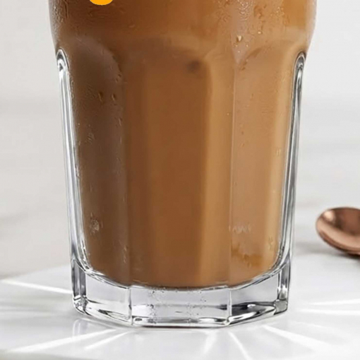 Alternative view of Ly thủy tinh sọc khía in theo yêu cầu dung tích 375ml