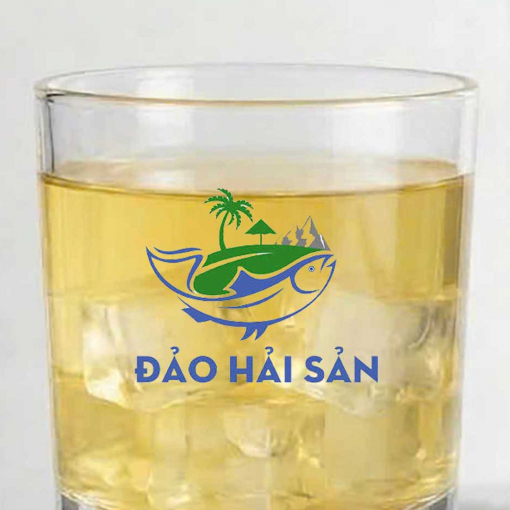Alternative view of Ly thủy tinh rock uống trà đá cà phê in nội dung và logo theo yêu cầu dung tích 234ml