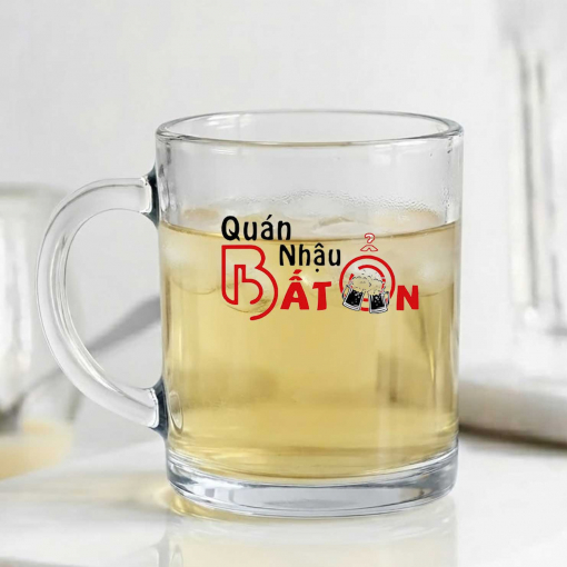 Ly quai thủy tinh Clear Mug in nội dung và logo theo yêu cầu dung tích 325ml