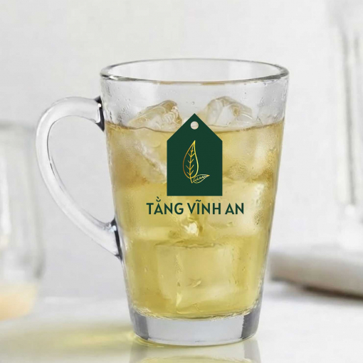 Ly quai trà thủy tinh in quảng cáo theo yêu cầu dung tích 350ml