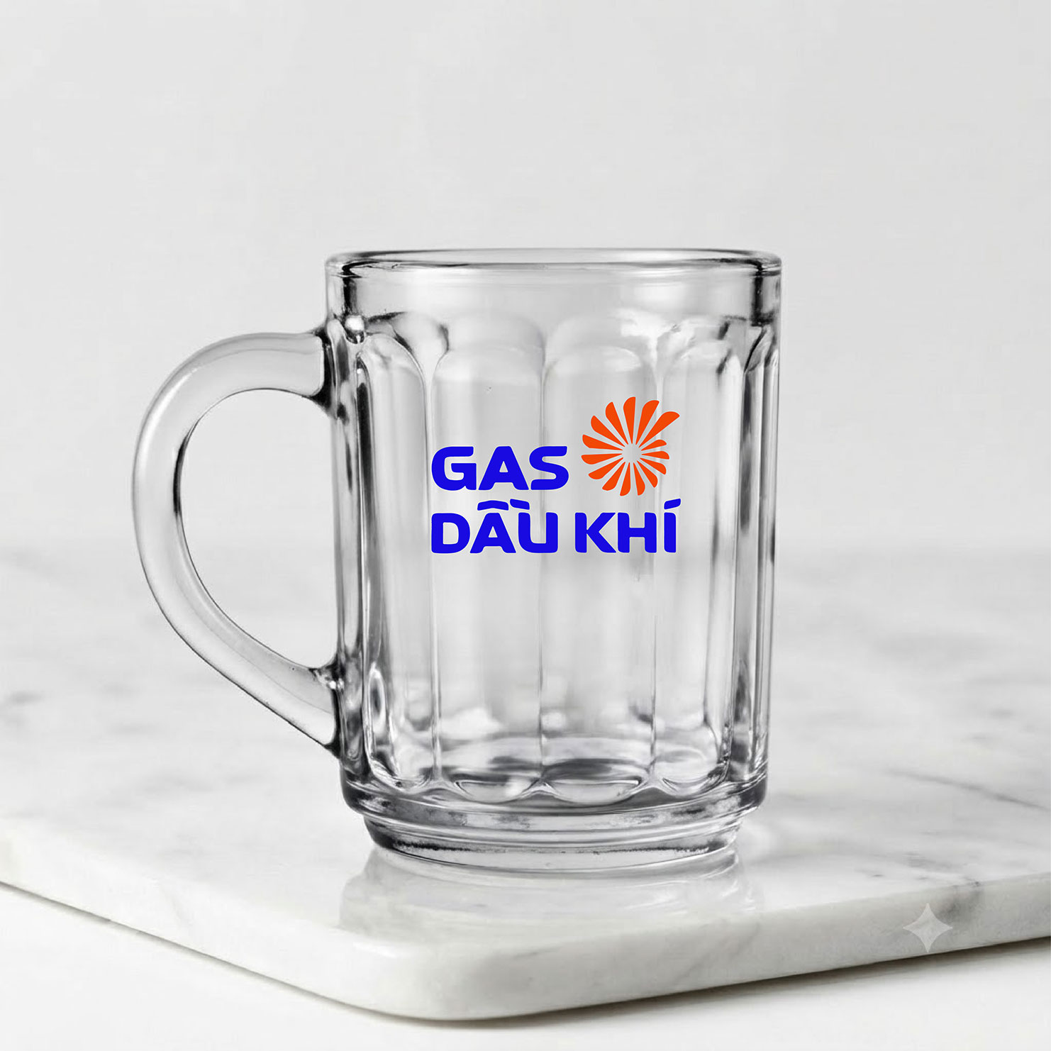 Ly thủy tinh quai sọc 240ml dùng làm quà tặng và in logo theo yêu cầu - Ảnh 6