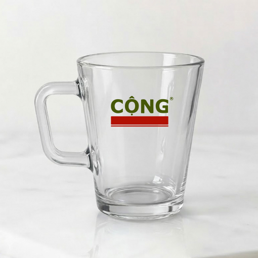 Ly quai trà cafe in logo thương hiệu hay làm quà tặng dung tích 260ml
