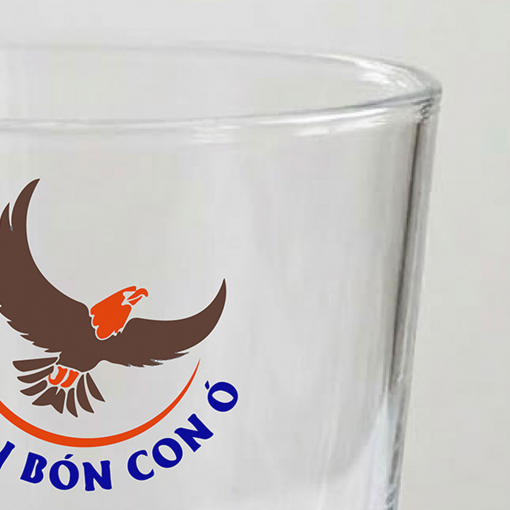 Alternative view of Ly thủy tinh đáy khía kiếu Thái 250ml in logo và nội dung làm khuyến mãi