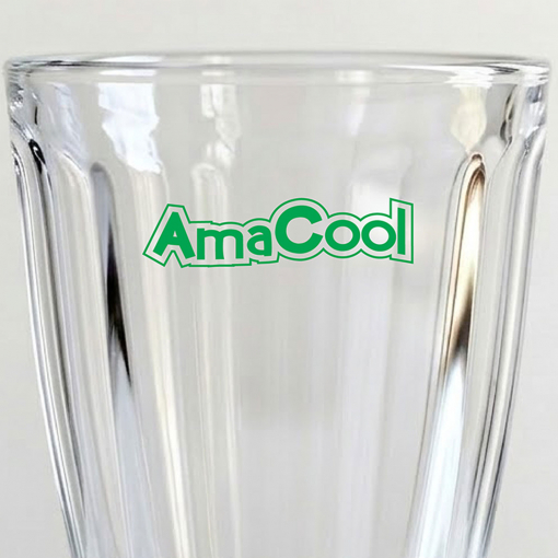 Alternative view of Ly thủy tinh bầu có sọc 260ml in logo và nội dung theo yêu cầu