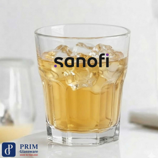 Ly thủy tinh PG-389 Thái Lan uống nước trà đá in logo làm quà tặng sự kiện