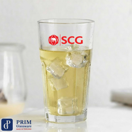 Ly thủy tinh UG-407 Thái Lan uống nước trà giải khát in logo làm quà tặng sự kiện