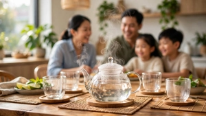 đồ thủy tinh gia dụng có an toàn không - bộ ly thủy tinh chịu nhiệt đựng nước nóng trên bàn ăn gia đình