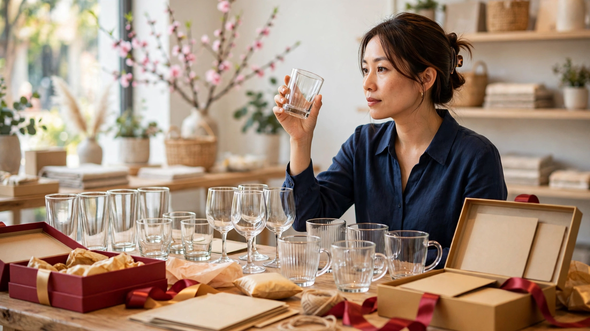 So sánh các mẫu quà tặng ly thủy tinh dịp Tết với nhiều chất liệu, kiểu dáng và hộp quà để chọn set phù hợp cho đối tác, khách hàng